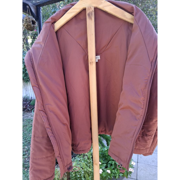 POL Rust Quilted Puffer Jacket Size L EUC - Picture 12 of 16